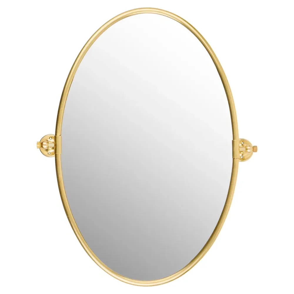 Talitha Oval Wall Mirror - Antique Gold, Brass image