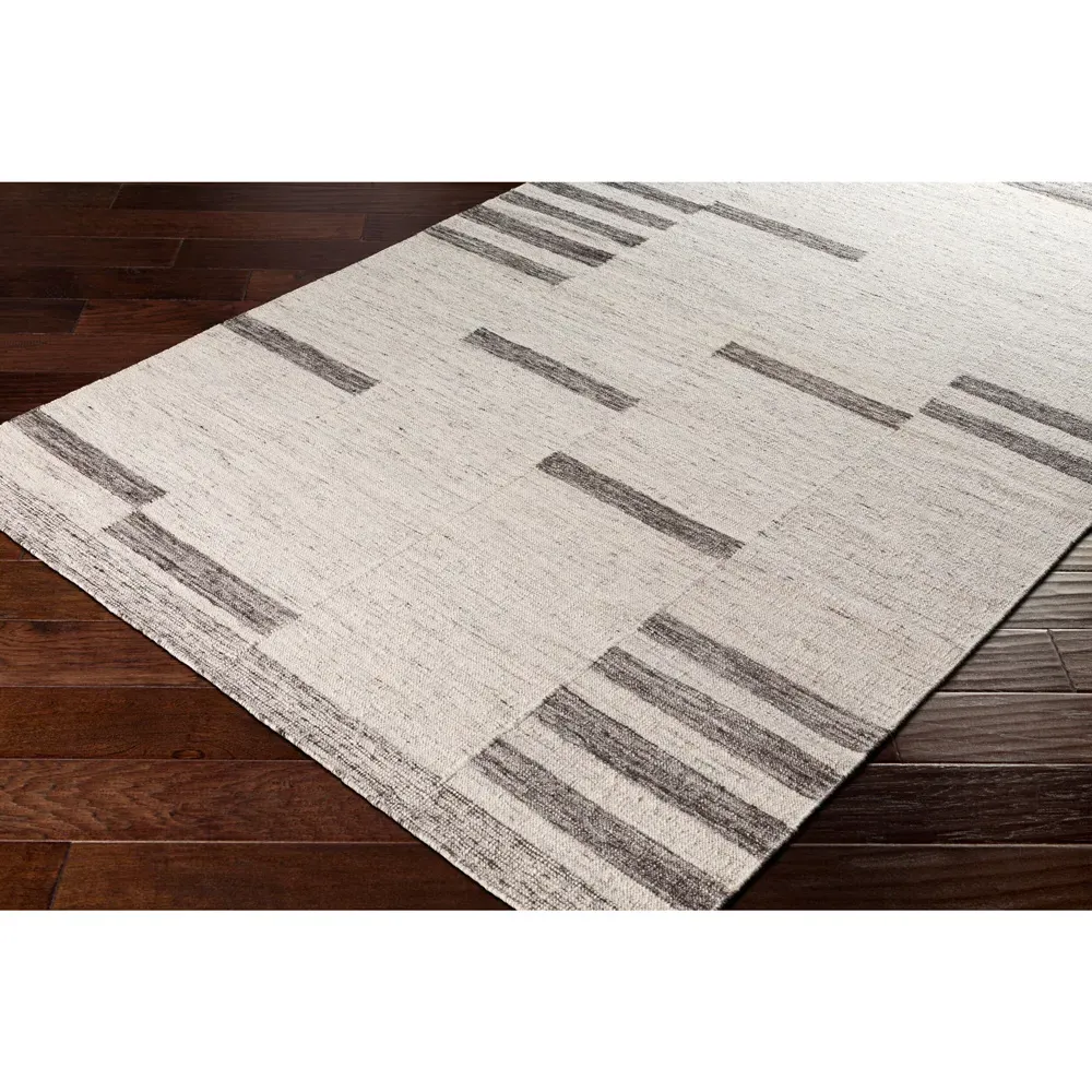 Talitha Striated Patterned Rug - Beige, Wool