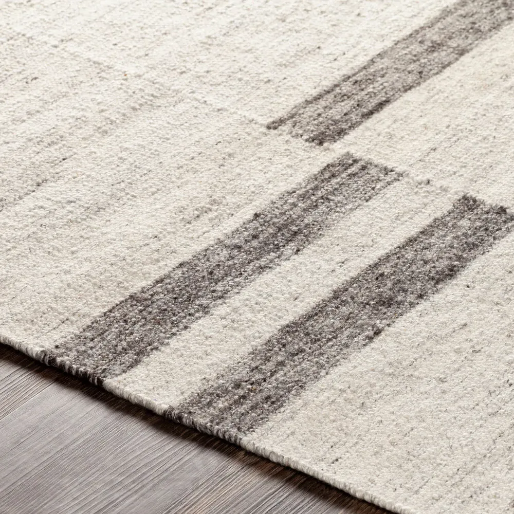 Talitha Striated Patterned Rug - Beige, Wool