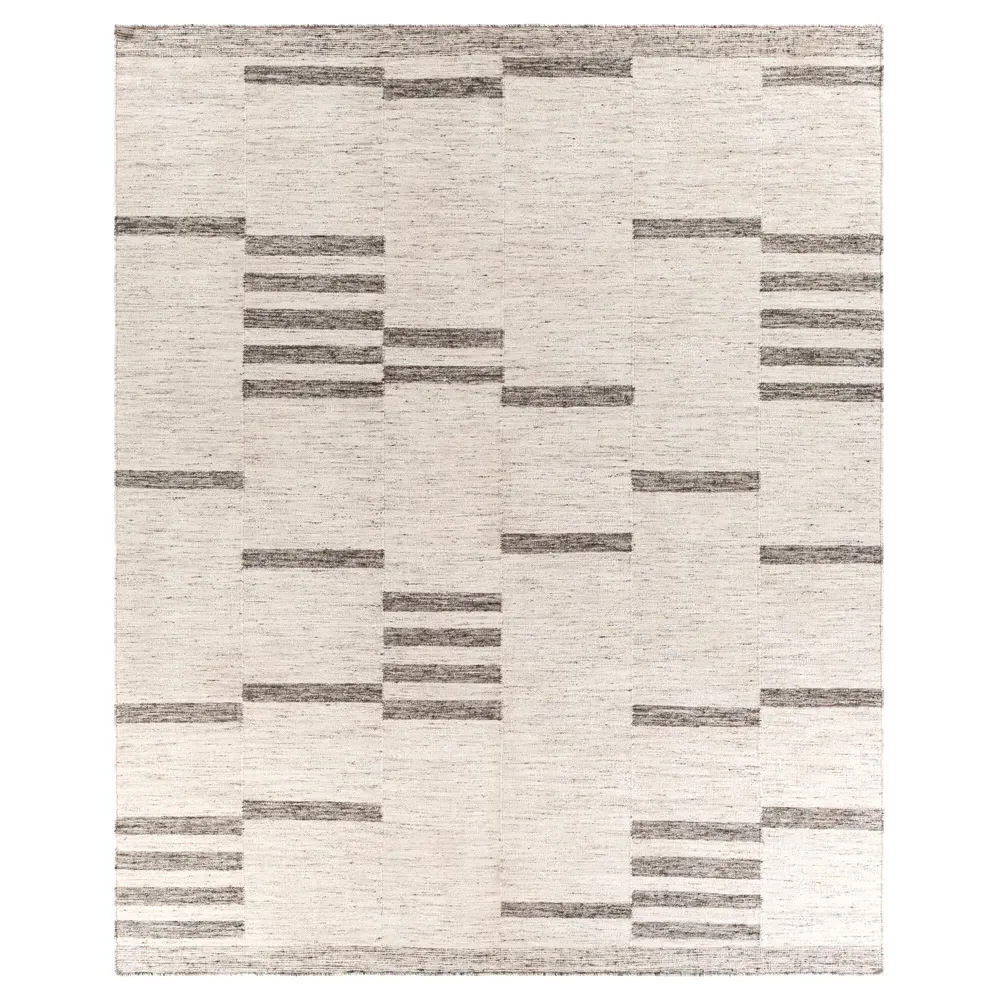 Talitha Striated Patterned Rug - Beige, Wool