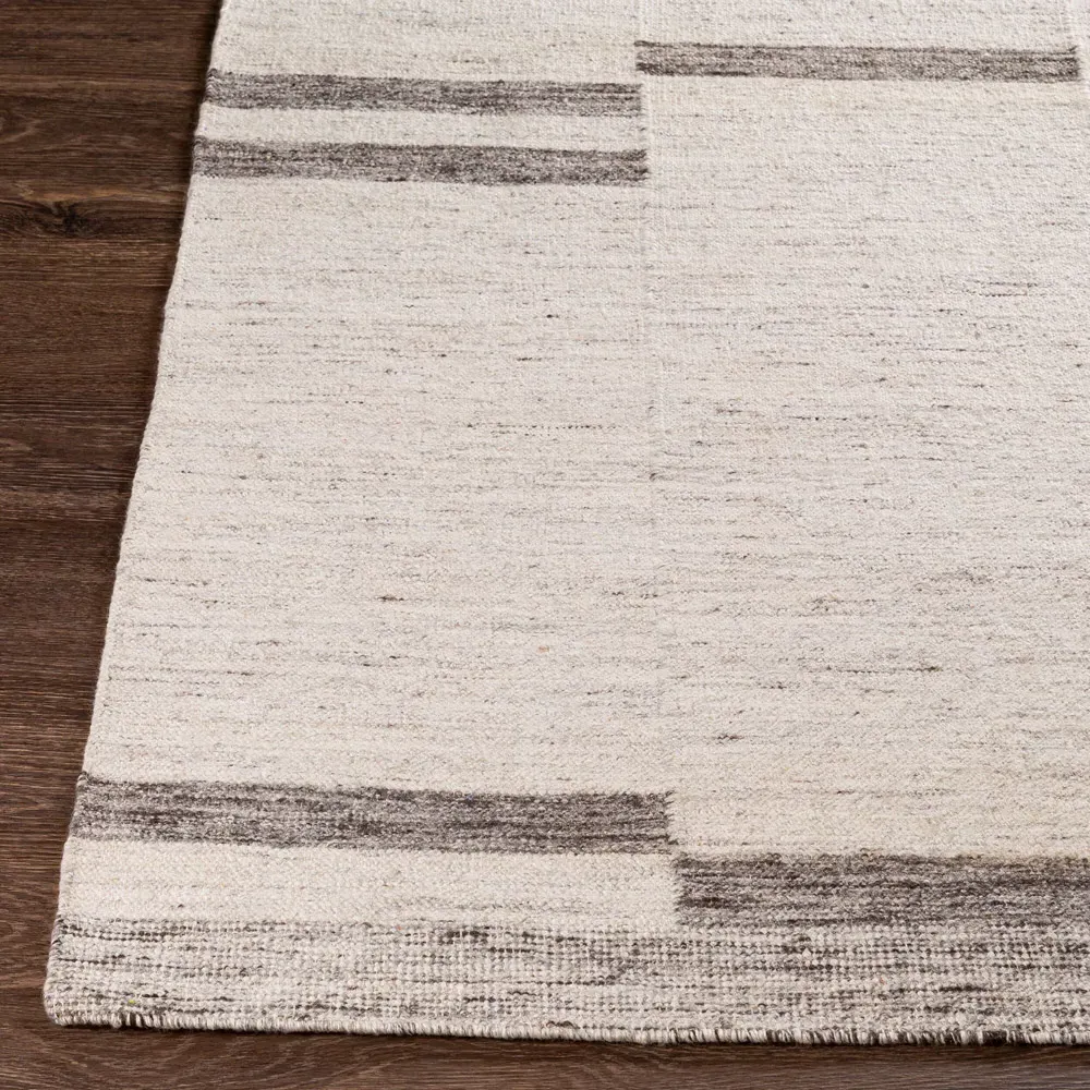 Talitha Striated Patterned Rug - Beige, Wool