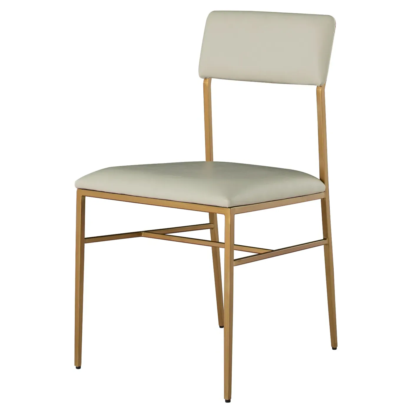 Taliyah Regency Loft Side Chair - White, Brass