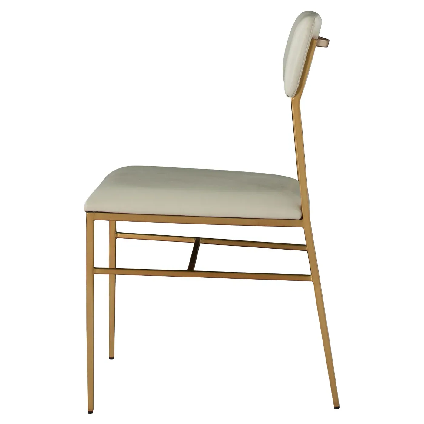 Taliyah Regency Loft Side Chair - White, Brass