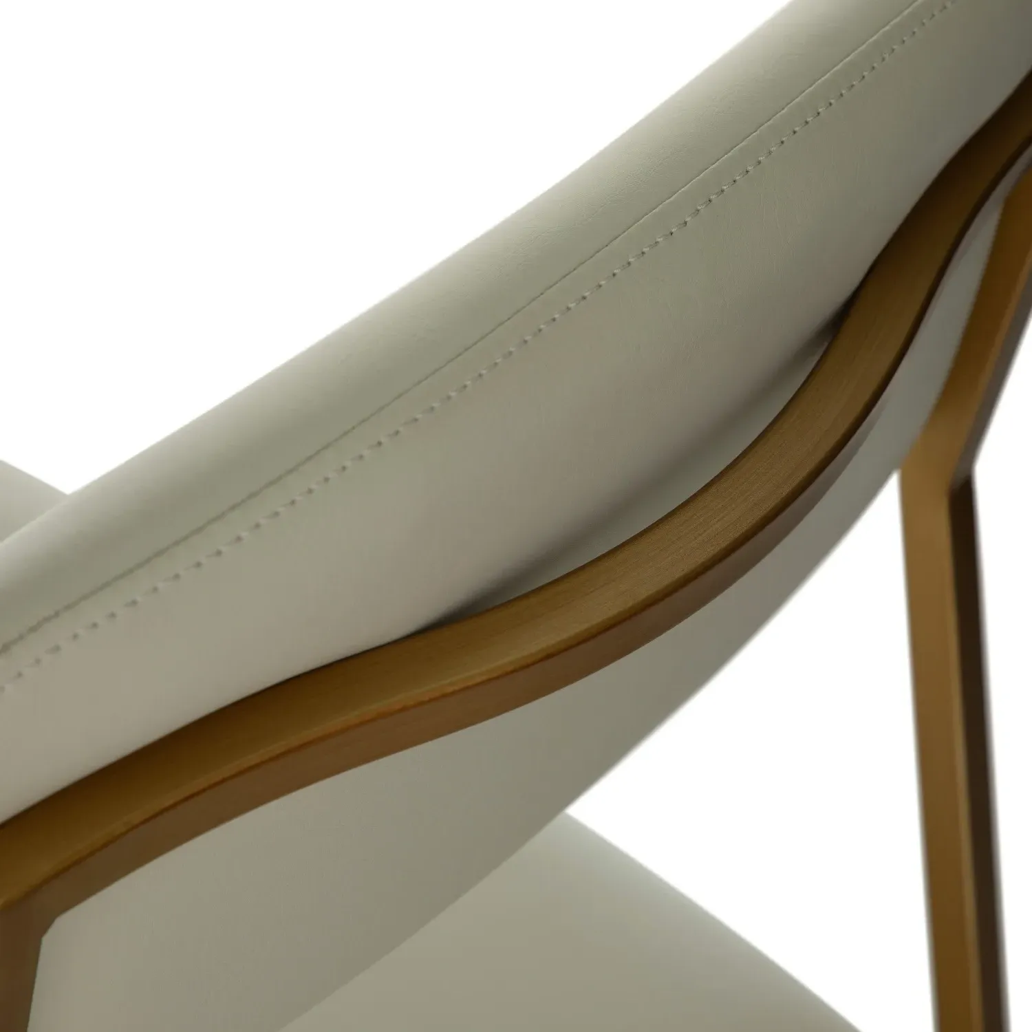 Taliyah Regency Loft Side Chair - White, Brass