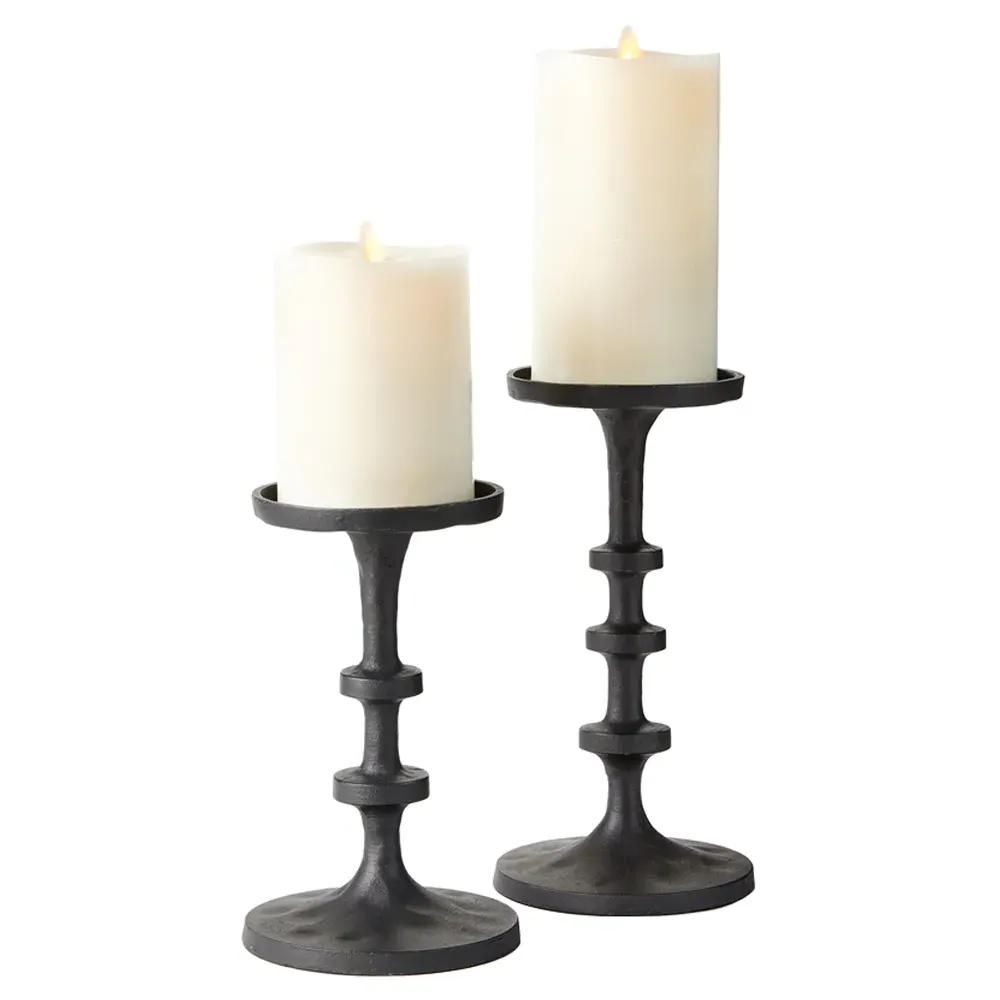 Tallulah Candleholder Set of 2 - Black, Aluminum image