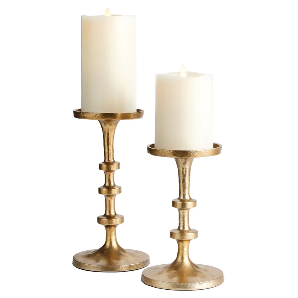 Tallulah Candleholder Set of 2 - Gold, Aluminum