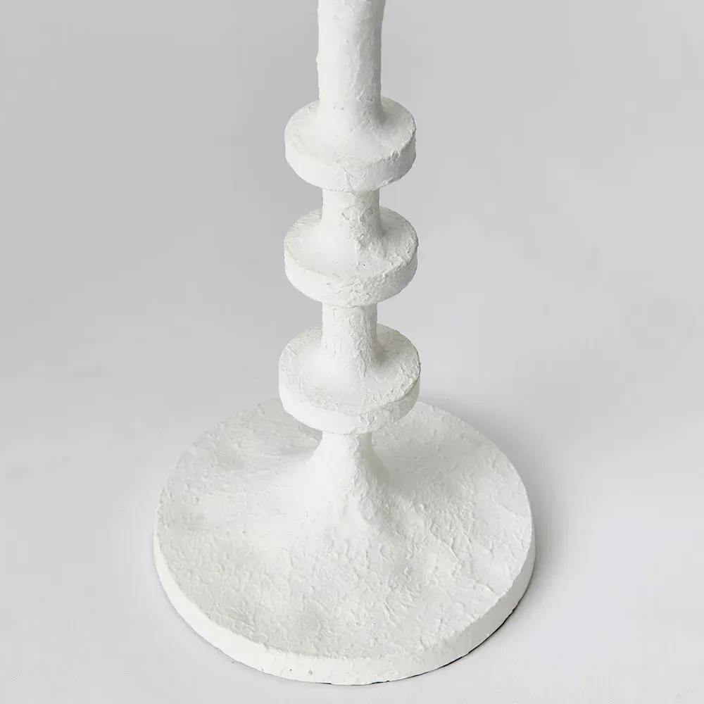 Tallulah Candleholder Set of 2 - White, Aluminum