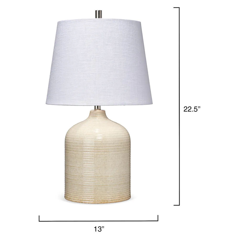 Tallulah Coastal Beach Table Lamp - Taupe, Ceramic