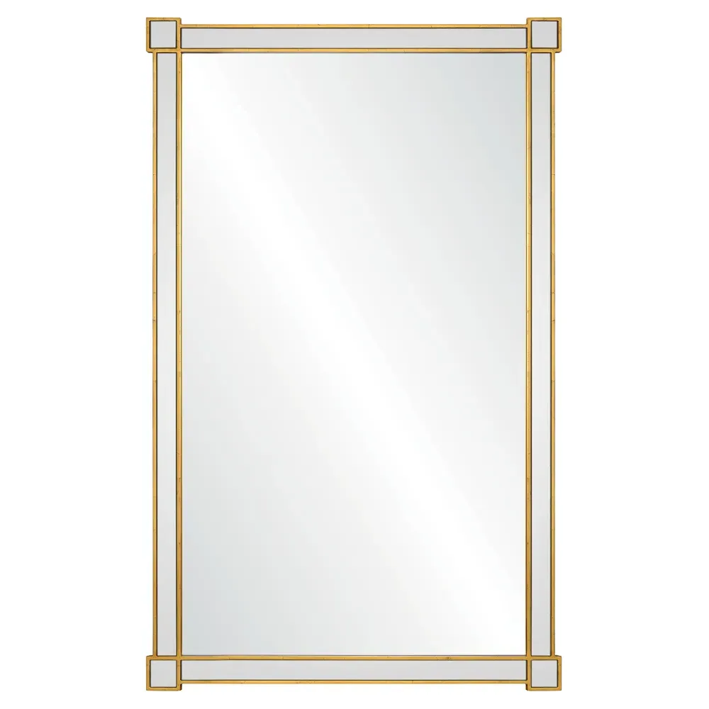 Tallulah Rectangular Wall Mirror - Gold, Wood