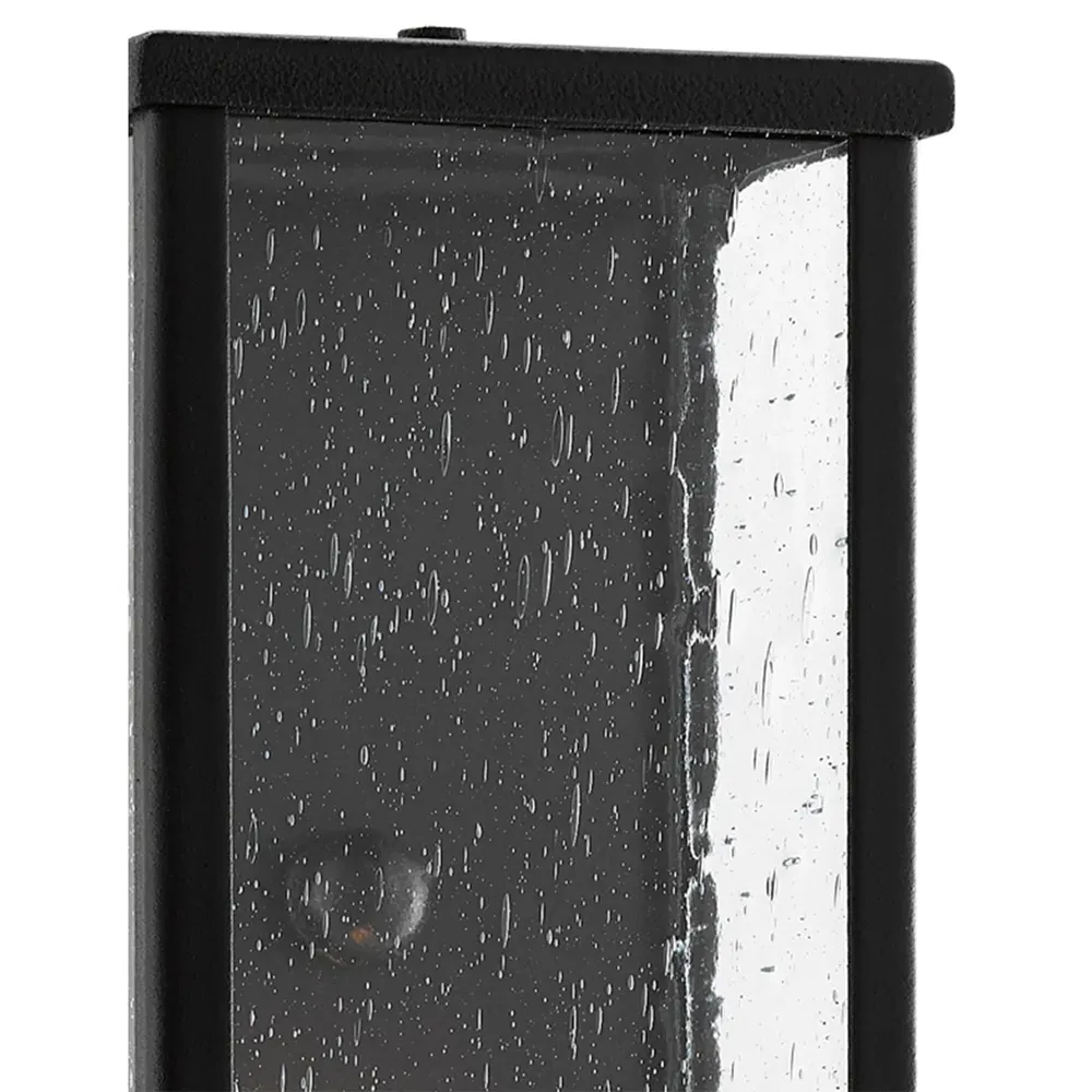 Tally Small Rectangular Outdoor Wall Sconce - Black, Iron