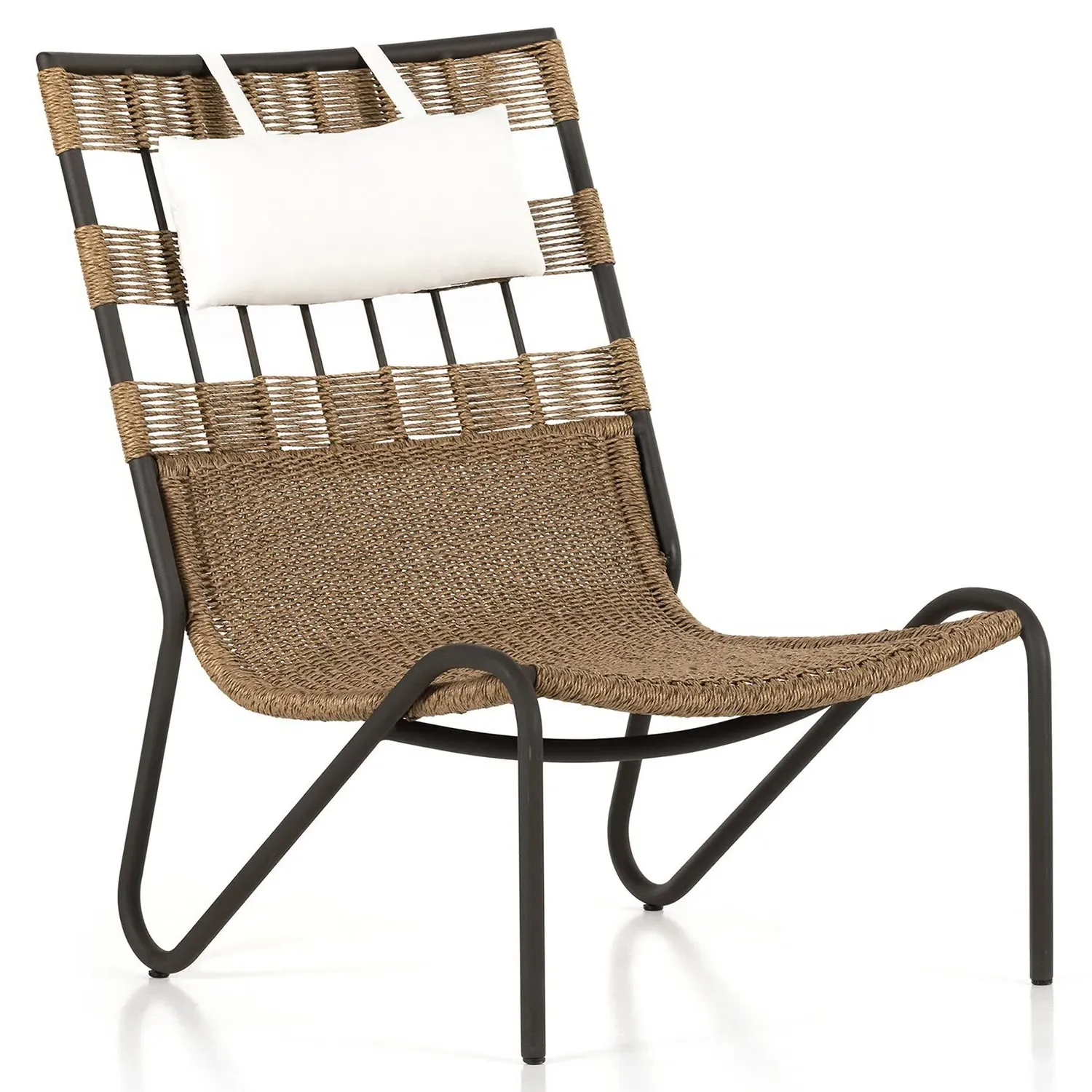 Tamara Lounge Chair - Brown, Aluminum