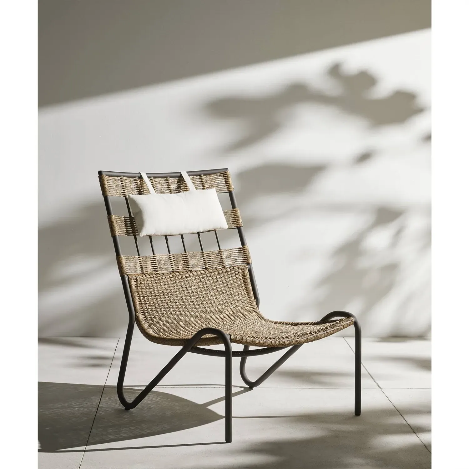 Tamara Lounge Chair - Brown, Aluminum
