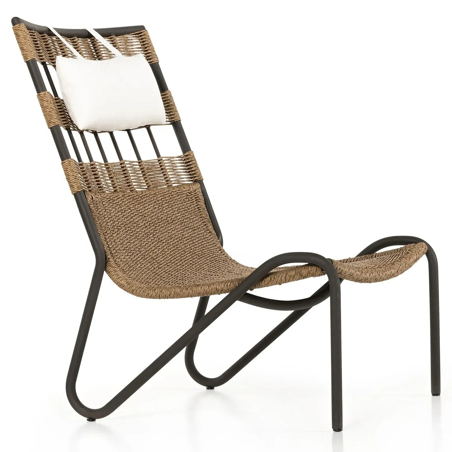 Tamara Lounge Chair - Brown, Aluminum