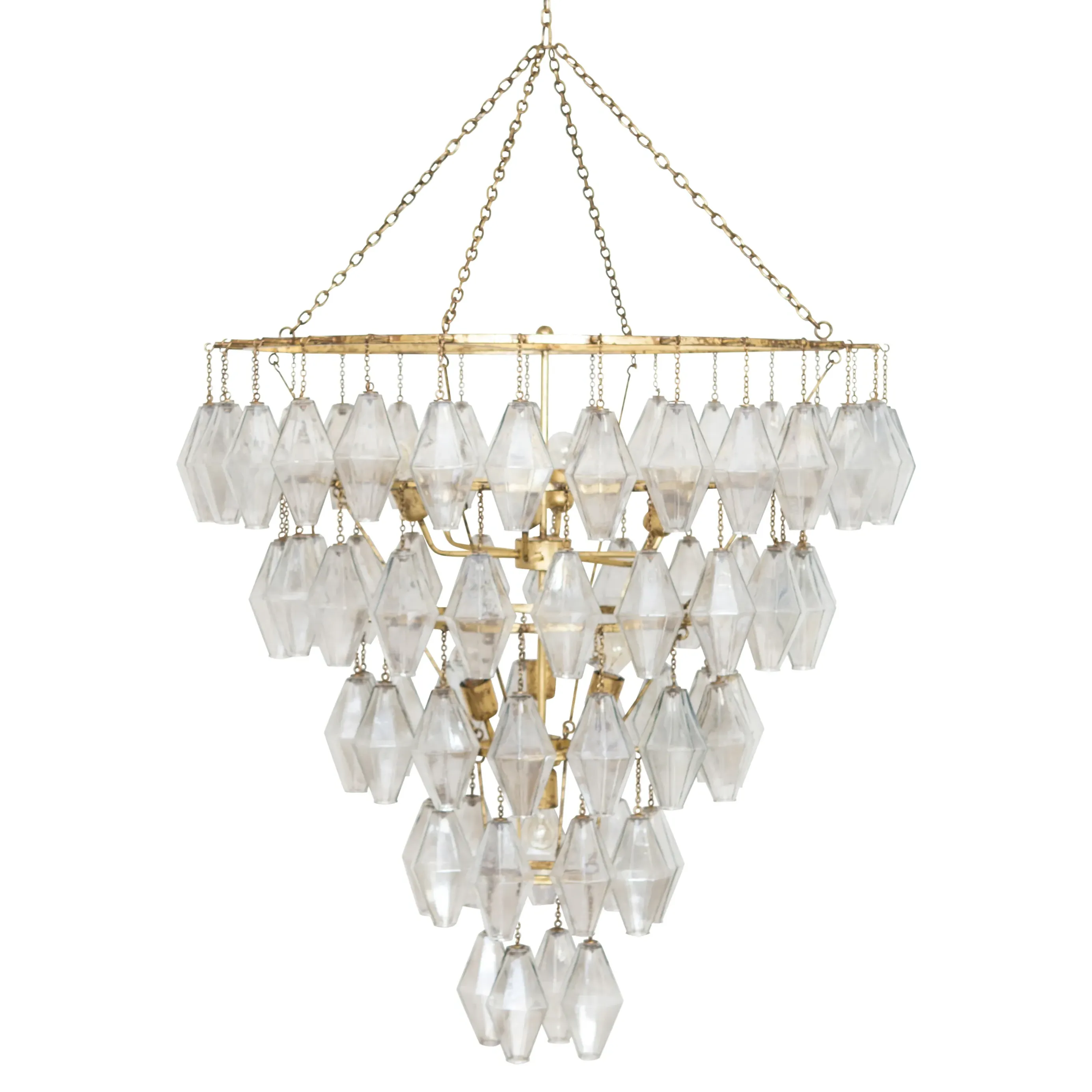Tammany Round Chandelier - Gold, Glass image