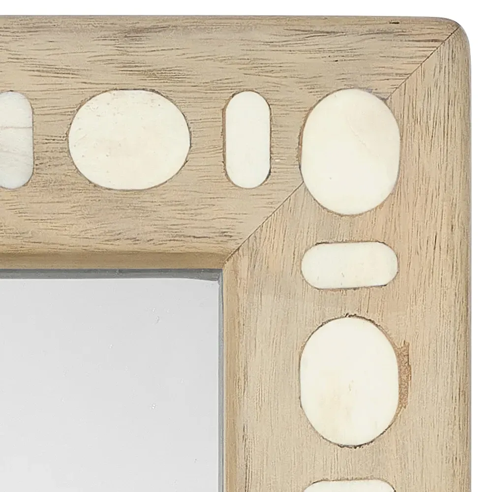 Tammy Rectangular Wall Mirror - Brown, Mango Wood