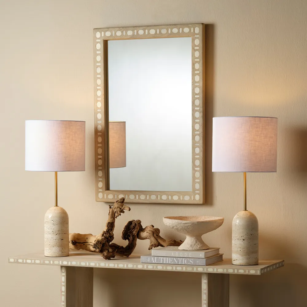 Tammy Rectangular Wall Mirror - Brown, Mango Wood