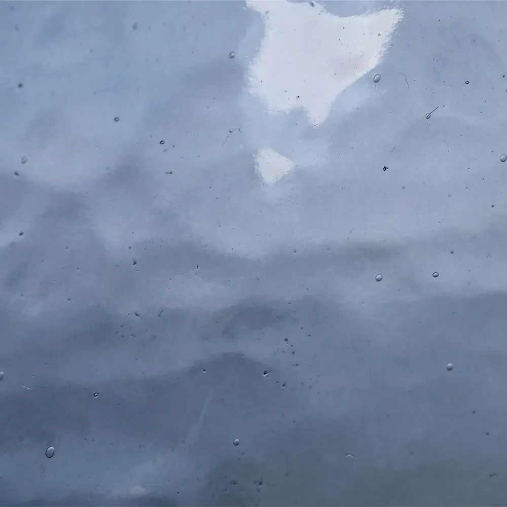 Tandy Coastal Beach Table Lamp with Linen Shade - Blue, Glass