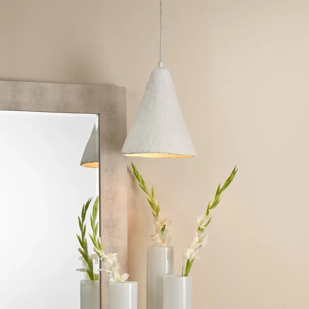 Tandy Coastal Beach Table Lamp with Linen Shade - Clear, Glass