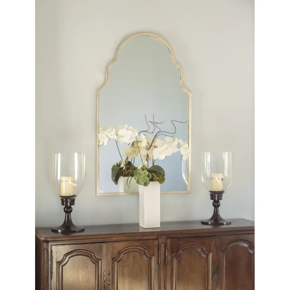 Tangier Arch Wall Mirror - Antique Silver Leaf