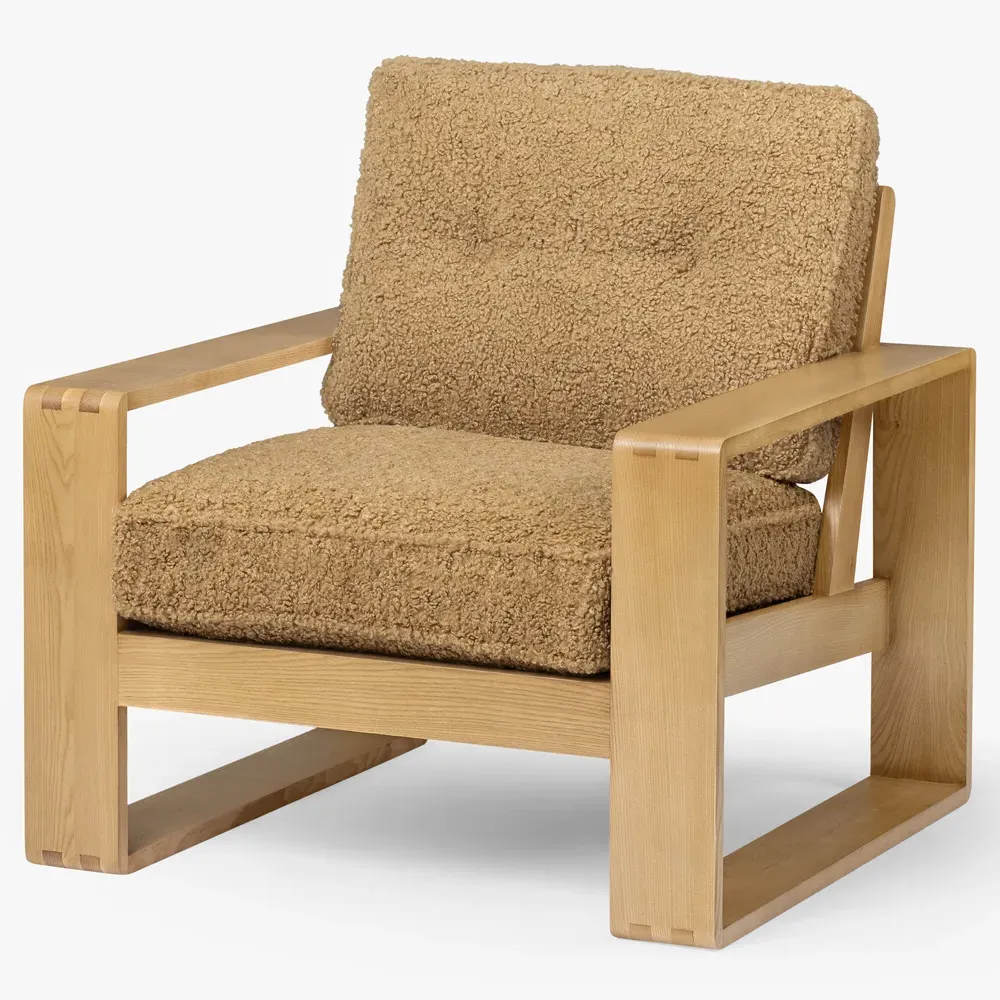 Tanner Arm Chair - Light Brown, Ash