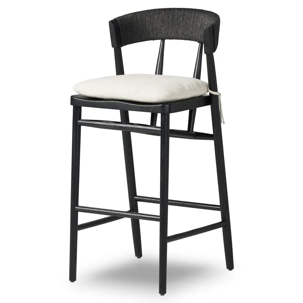 Tanner Bar Stool - Black, Oak