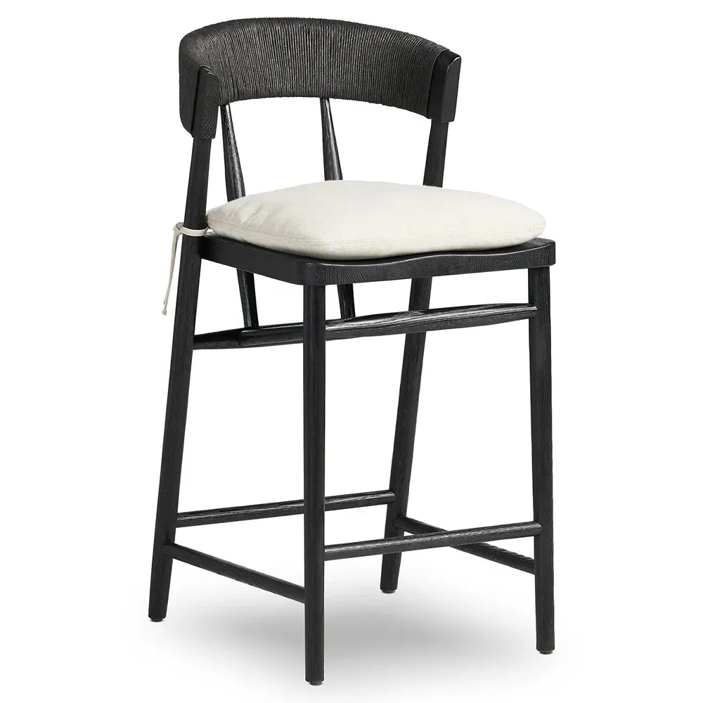 Tanner Counter Stool - Black, Oak