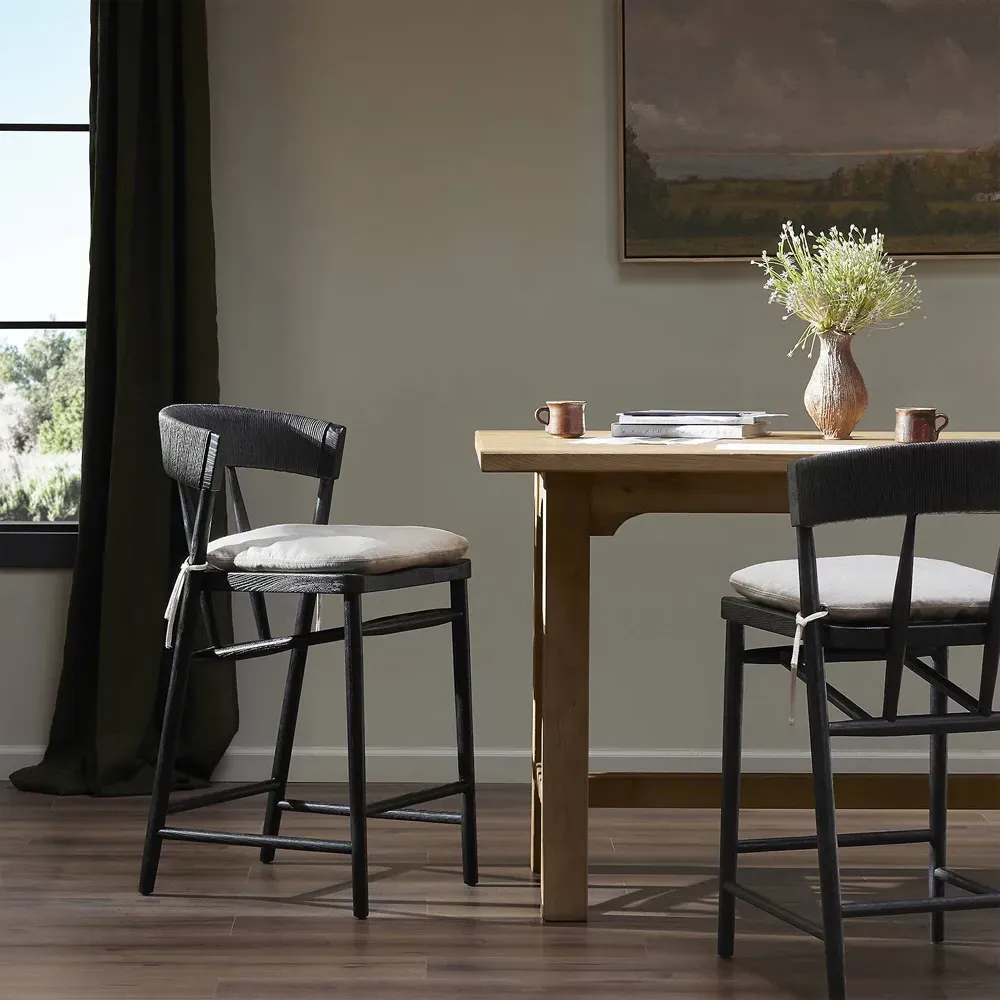 Tanner Counter Stool - Black, Oak