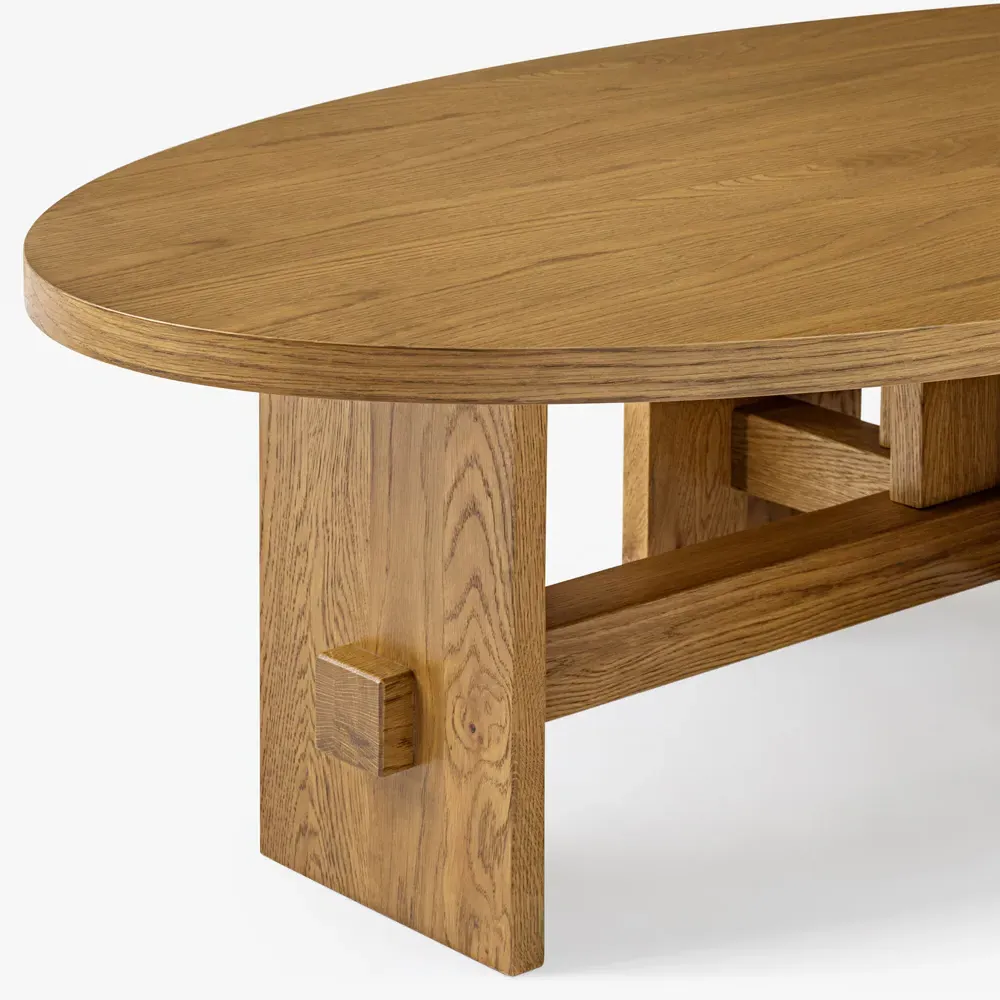 Tanner Oval Coffee Table - Brown, Oak