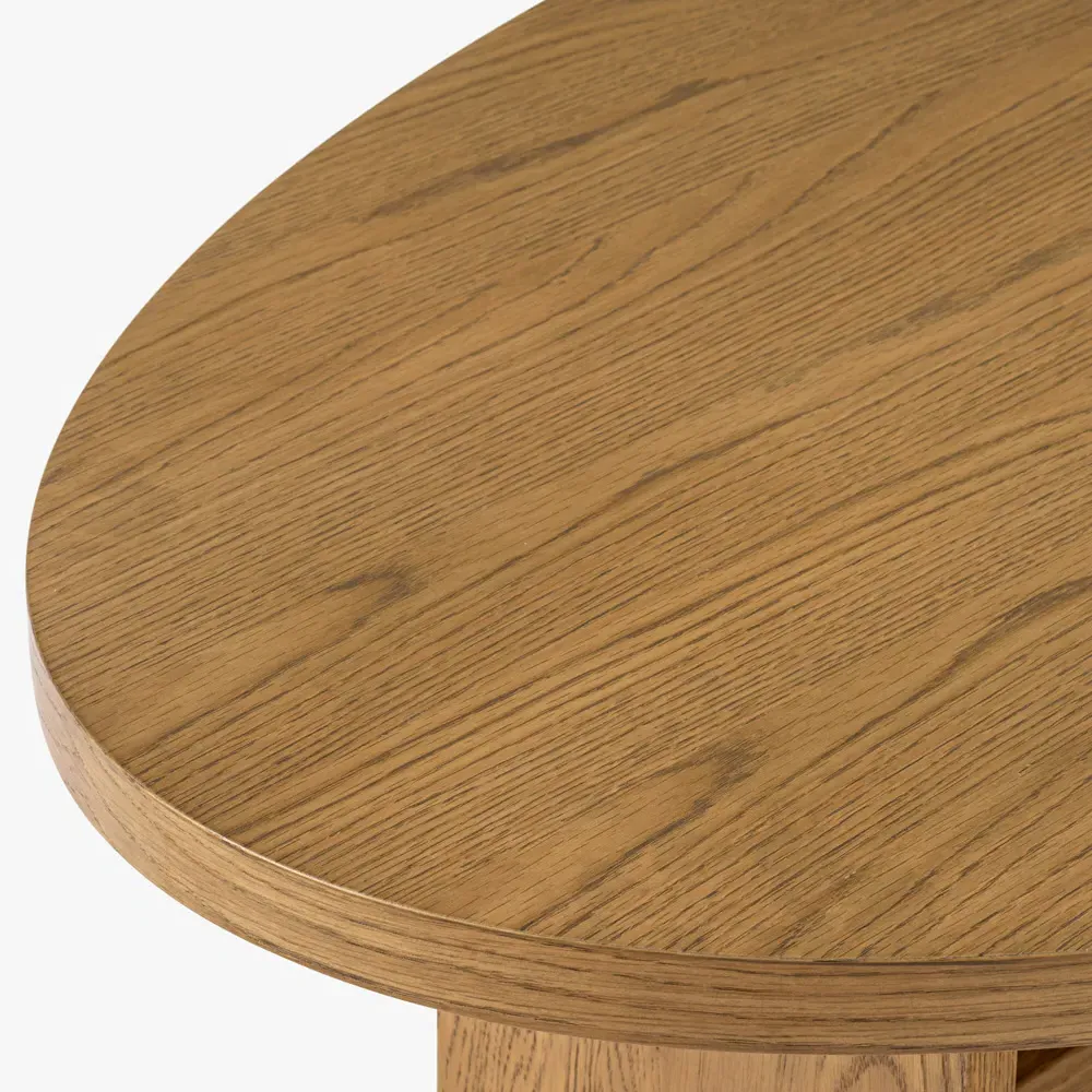 Tanner Oval Coffee Table - Brown, Oak