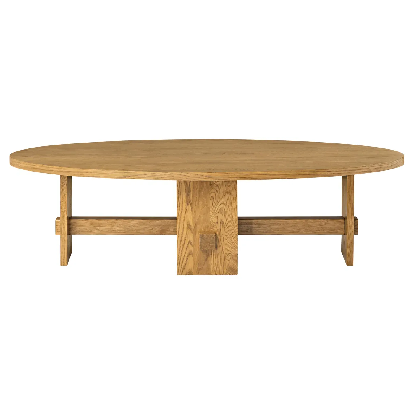 Tanner Oval Coffee Table - Brown, Oak image