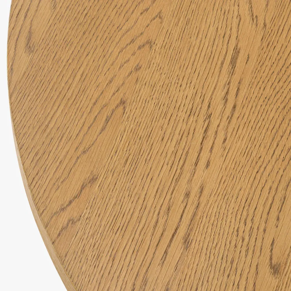 Tanner Round Coffee Table - Brown, Oak