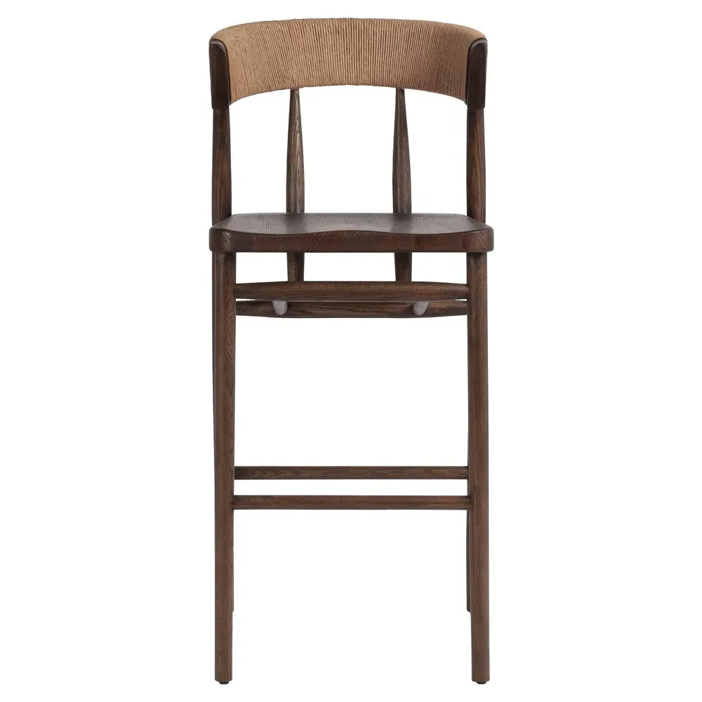 Tanner Woven Bar Stool - Brown, Oak