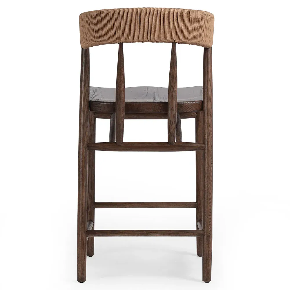 Tanner Woven Counter Stool - Brown, Oak