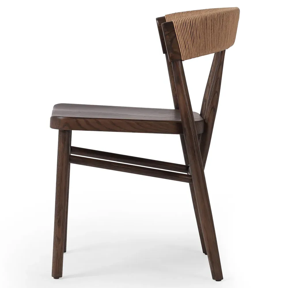 Tanner Woven Dining Chair - Brown, Oak