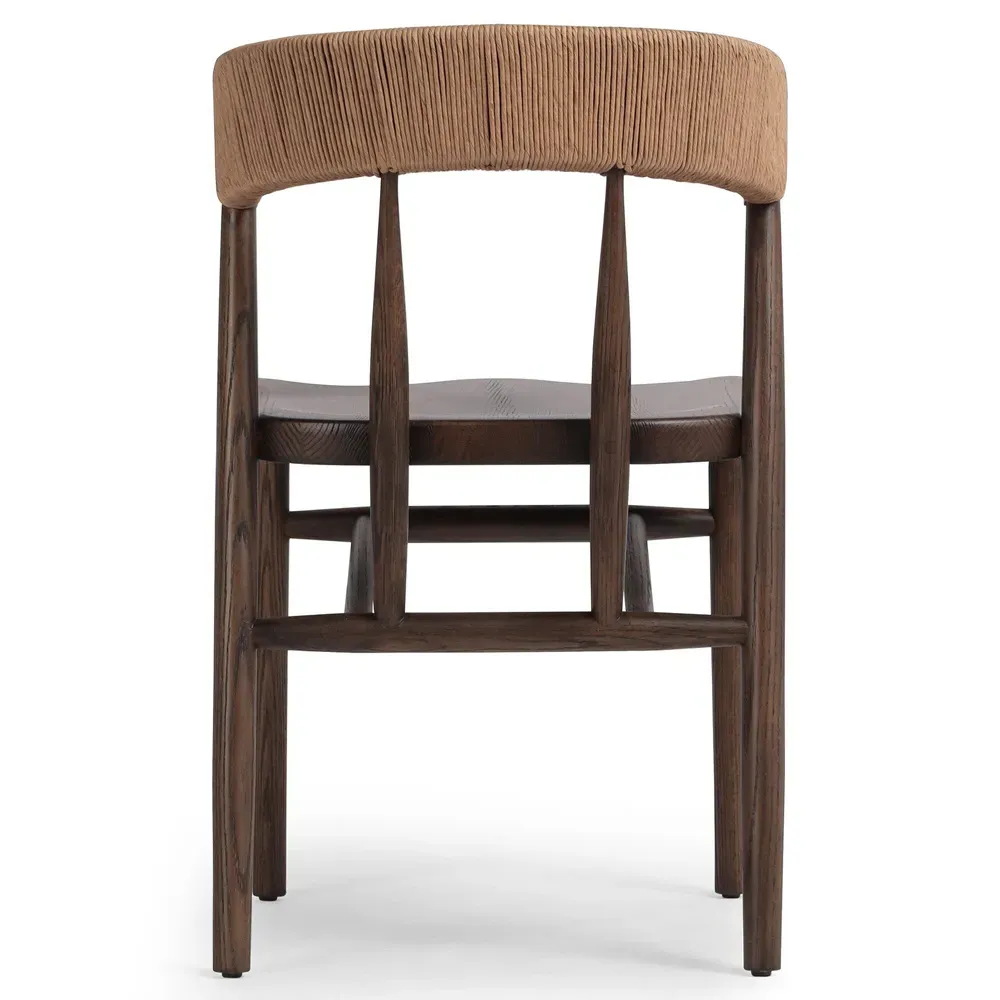 Tanner Woven Dining Chair - Brown, Oak