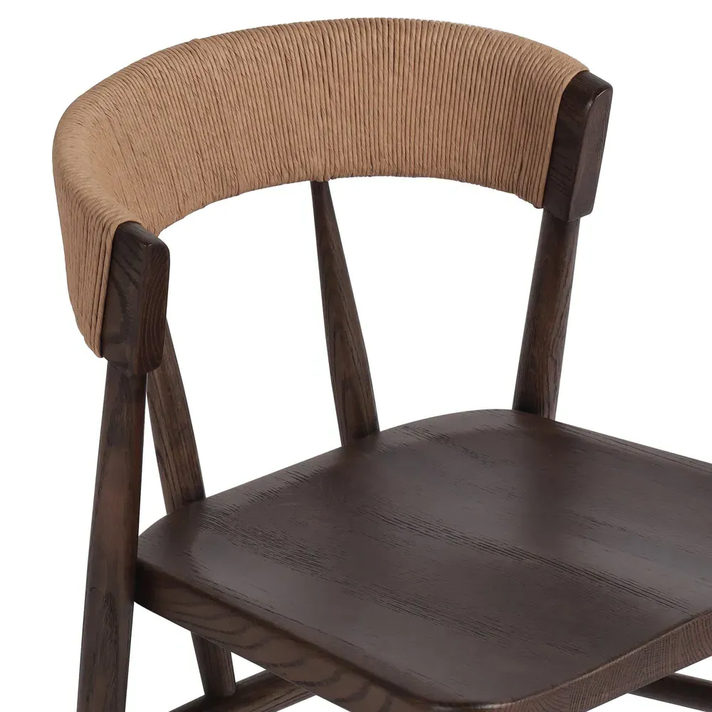 Tanner Woven Dining Chair - Brown, Oak