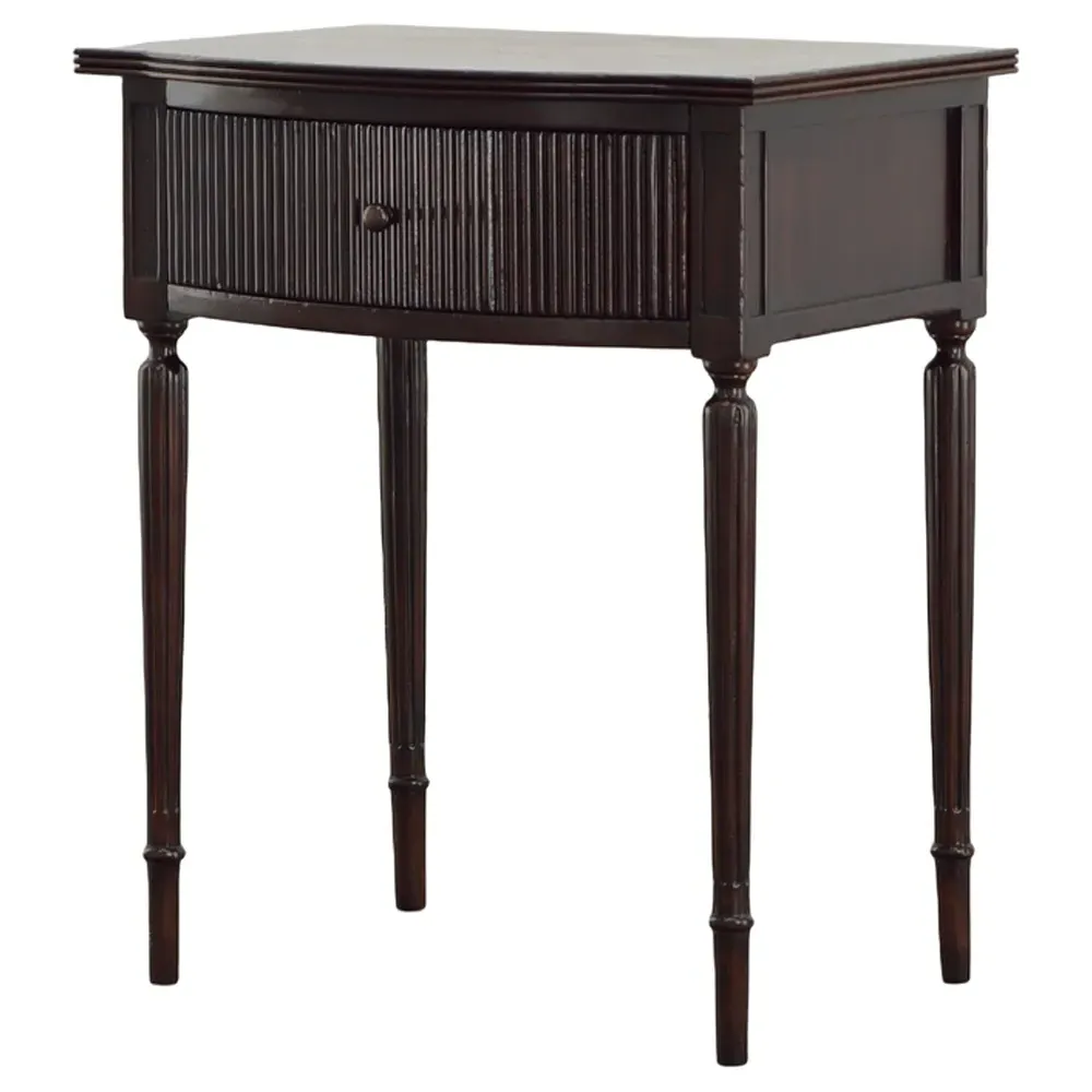 Tanya 1 Drawer Side Table - Brown, Mahogany image