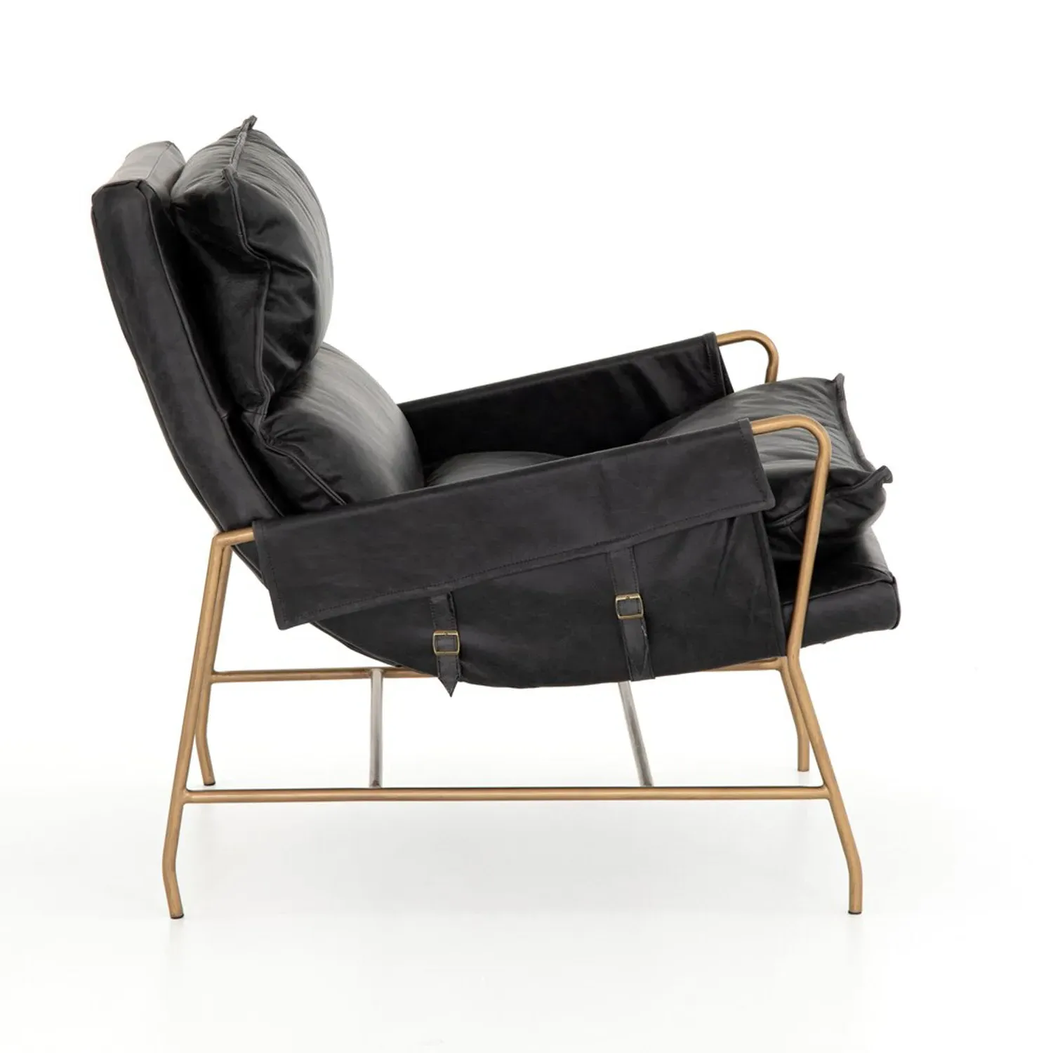 Tanya Arm Chair - Black, Leather