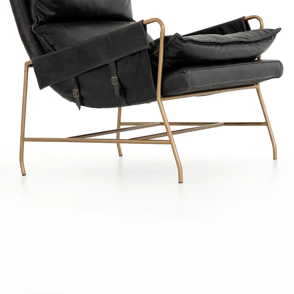 Tanya Arm Chair - Black, Leather