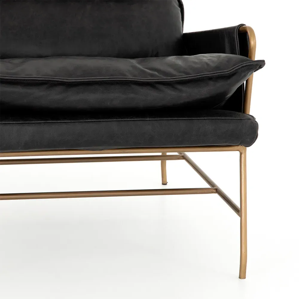 Tanya Arm Chair - Black, Leather