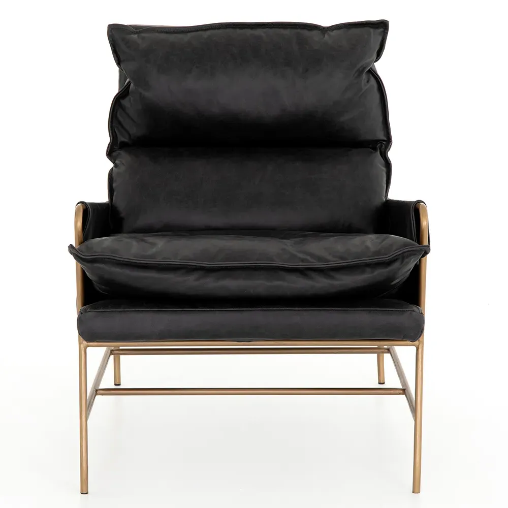 Tanya Arm Chair - Black, Leather image