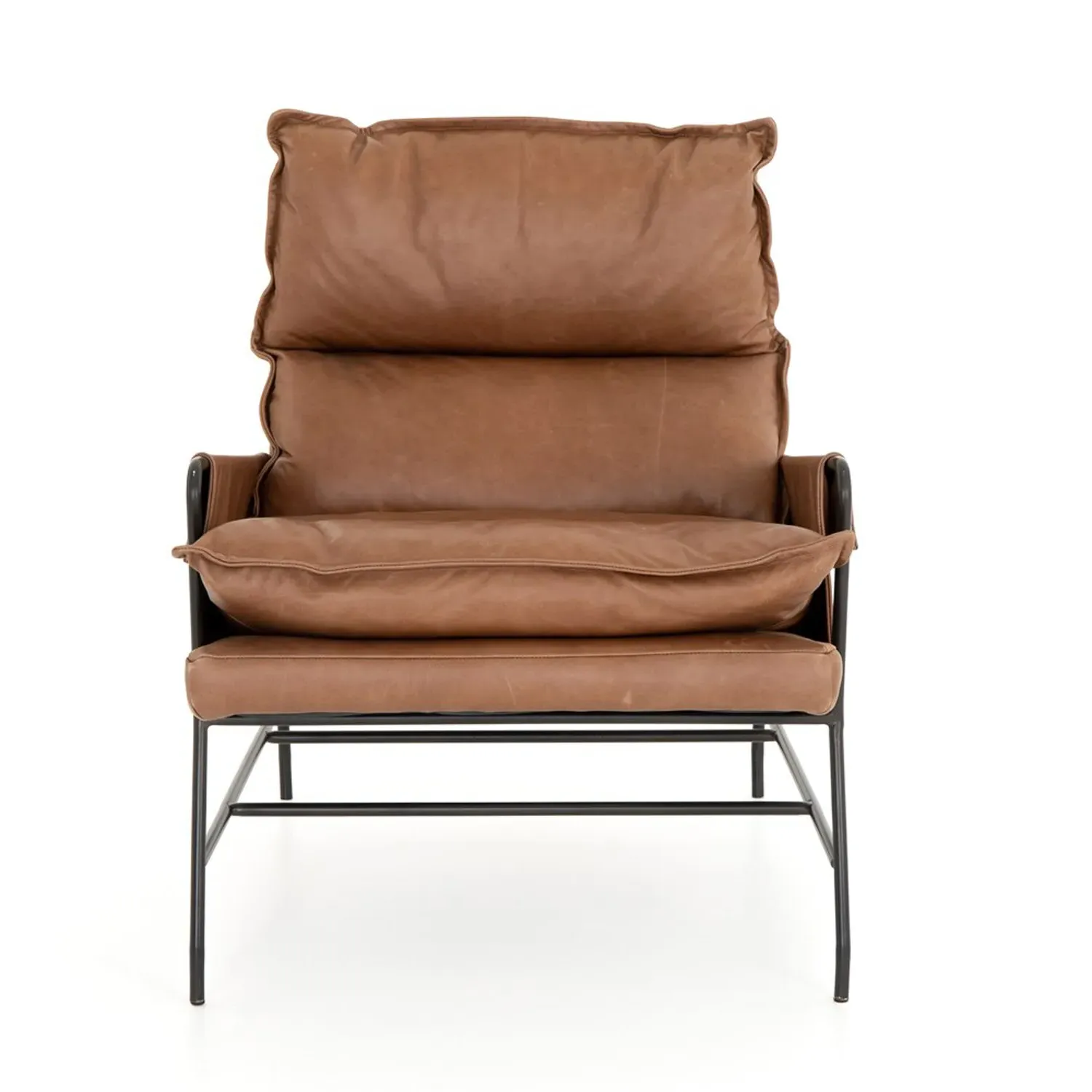 Tanya Arm Chair - Brown, Leather