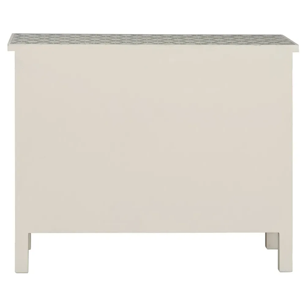 Tanya Chest with Bone Inlay - Green, Mango Wood