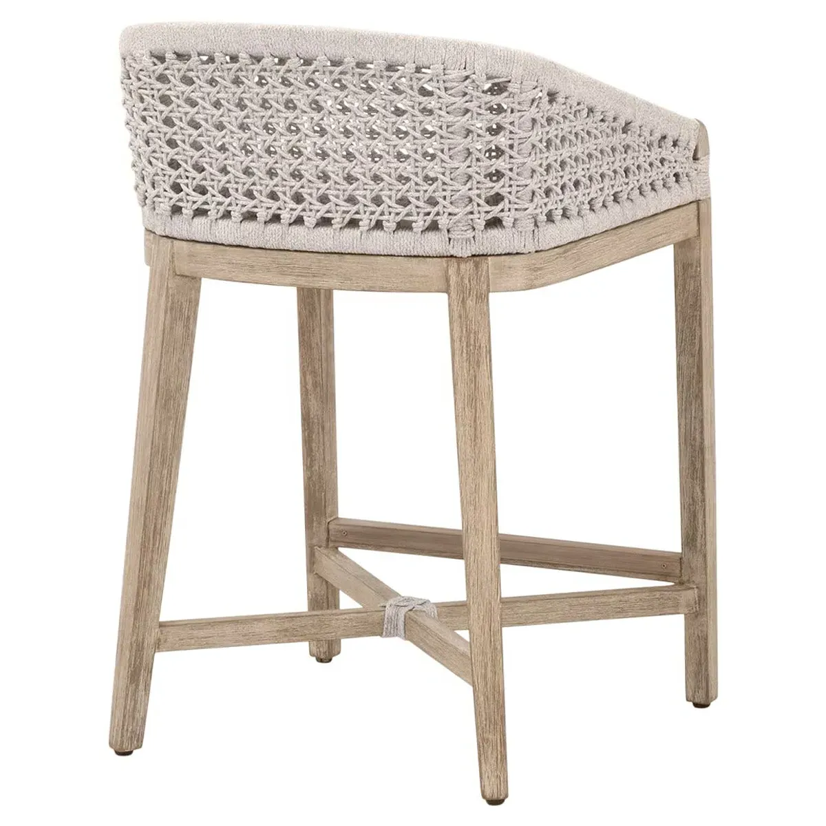 Taormina Counter Stool - Grey, Mahogany Wood