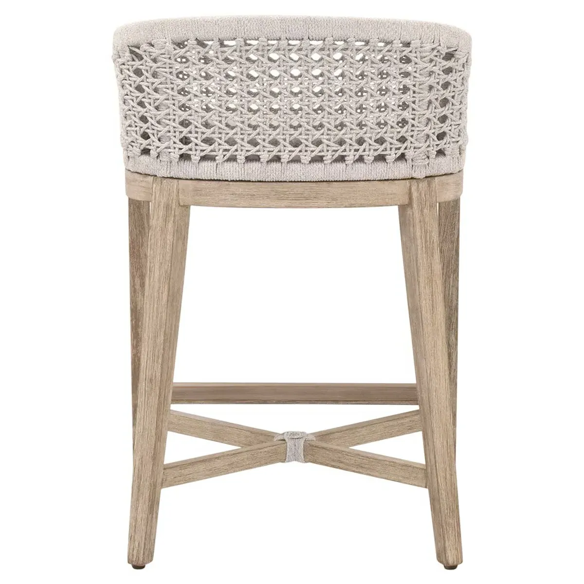 Taormina Counter Stool - Grey, Mahogany Wood