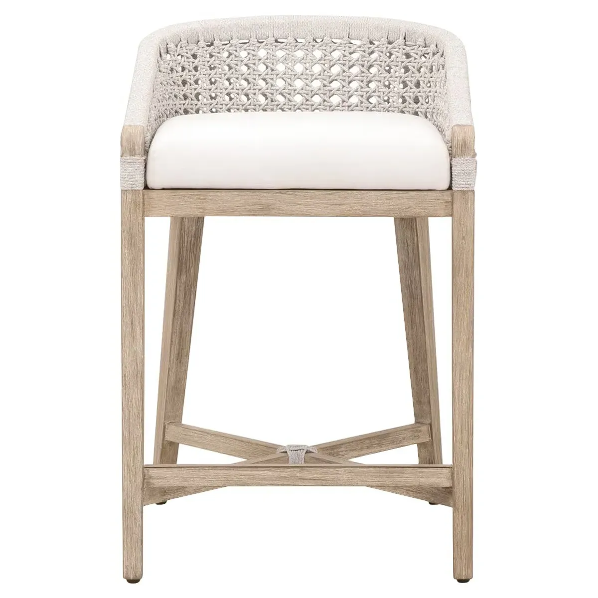 Taormina Counter Stool - Grey, Mahogany Wood