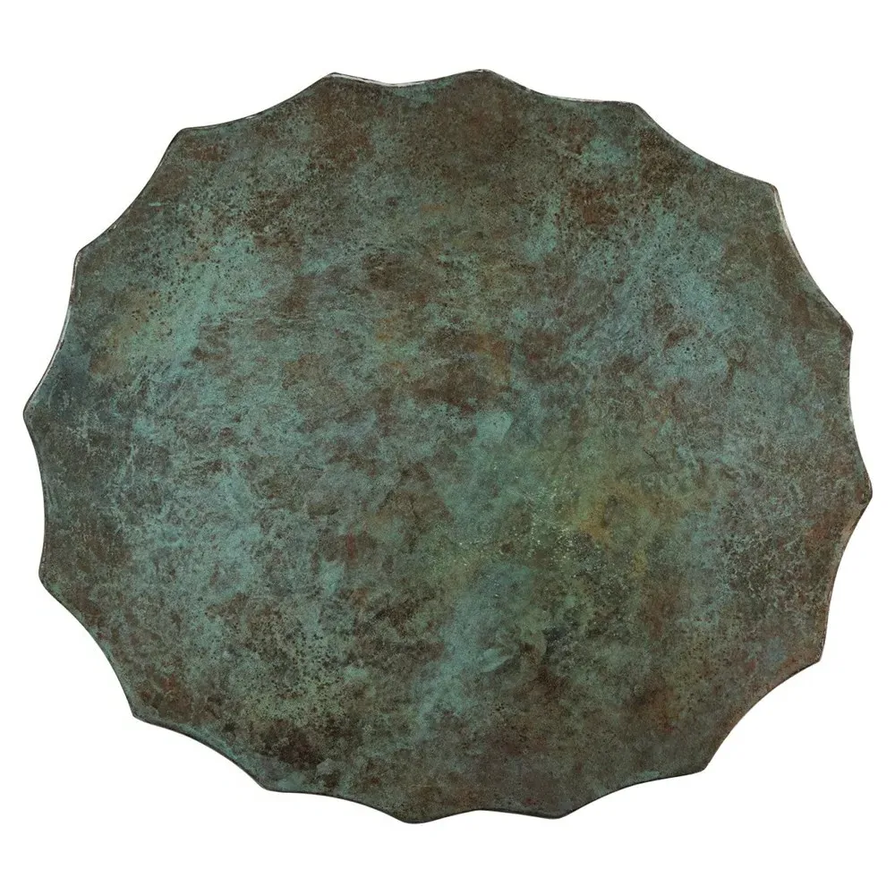 Tara Accent Table - Green, Cast Aluminum