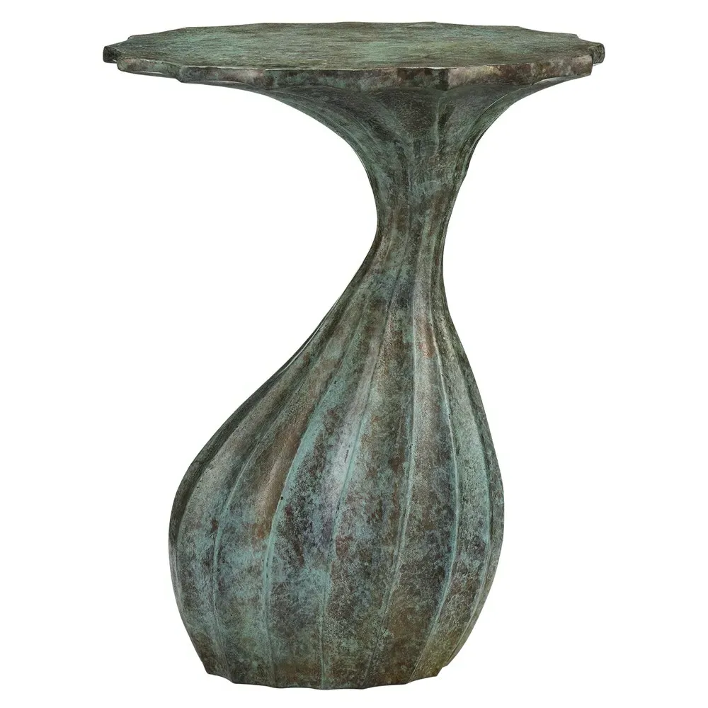 Tara Accent Table - Green, Cast Aluminum image