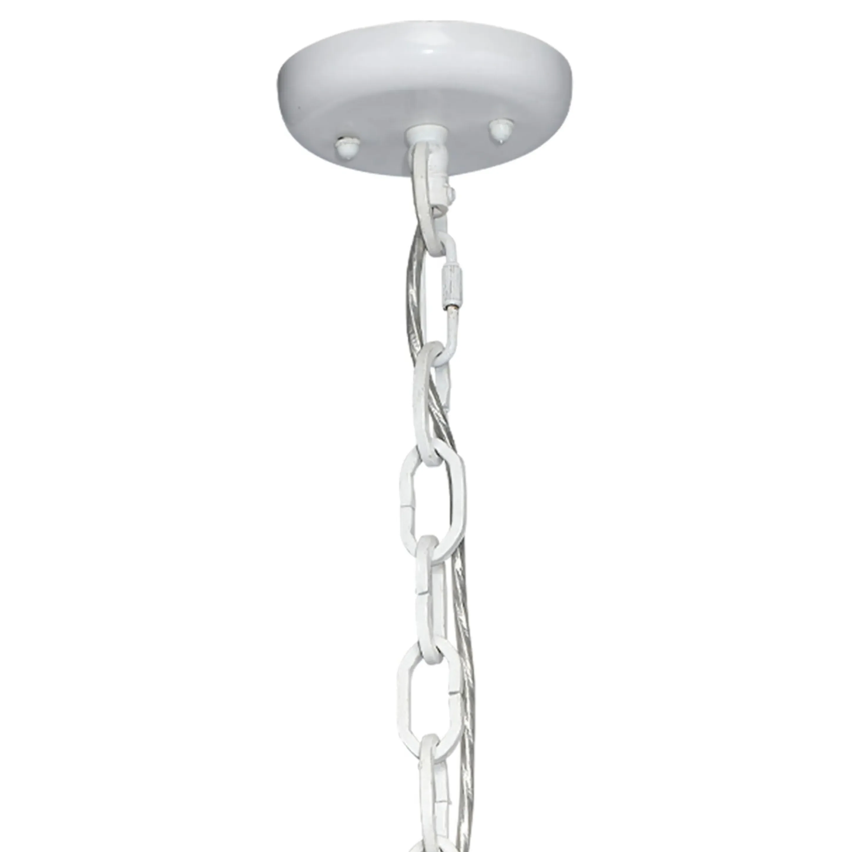Tara Beaded Single Pendant Light - White, Mango Wood