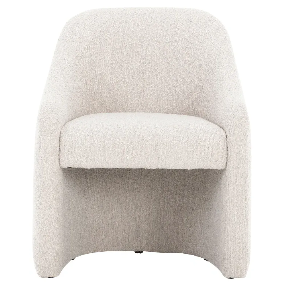 Tara Dining Arm Chair - Beige, Boucle